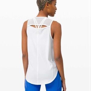 Lululemon Size 12 Sculpt Tank Top White Gray